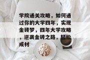 学院通关攻略,如何通过你的大学四年,实现金砖梦,四年大学攻略,逆袭金砖之路,轻松成材 学院通关攻略,如何通过你的大学四年,实现金砖梦,四年大学攻略,逆袭金砖之路,轻松成材