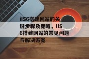 iIS6搭建网站的关键步骤及策略，IIS6搭建网站的常见问题与解决方案
