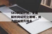 SEO网站计划，全面解析网站优化策略，助力网站提升排名