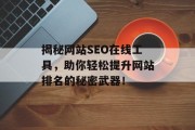 揭秘网站SEO在线工具，助你轻松提升网站排名的秘密武器！