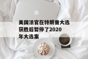 美国法官在特朗普大选获胜后暂停了2020年大选案
