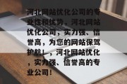 河北网站优化公司的专业性和优势，河北网站优化公司，实力强、信誉高，为您的网站保驾护航！，河北网站优化，实力强、信誉高的专业公司！