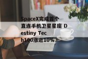 SpaceX完成首个直连手机卫星星座 Destiny Tech100涨近10%