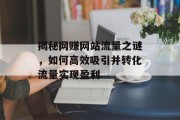 揭秘网赚网站流量之谜，如何高效吸引并转化流量实现盈利