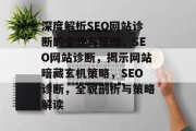 深度解析SEO网站诊断的全貌与策略，SEO网站诊断，揭示网站暗藏玄机策略，SEO诊断，全貌剖析与策略解读