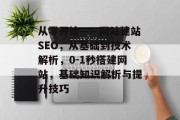 从零开始——网站建站SEO，从基础到技术解析，0-1秒搭建网站，基础知识解析与提升技巧