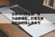 沈阳SEO网站推广助力品牌崛起，打造互联网时代的核心竞争力