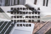 网站插件制作视频，从概念到实践的全链条全过程解析，网站插件制作实战教程，概念、设计、实现与运维