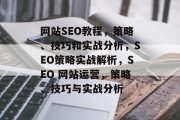 网站SEO教程，策略、技巧和实战分析，SEO策略实战解析，SEO 网站运营，策略、技巧与实战分析