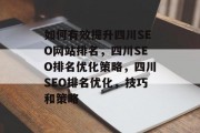 如何有效提升四川SEO网站排名，四川SEO排名优化策略，四川SEO排名优化，技巧和策略