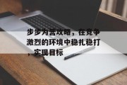 步步为营攻略，在竞争激烈的环境中稳扎稳打，实现目标