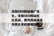 沈阳SEO网站推广优化，沈阳SEO网站优化实战，提升网站排名与转化率的策略指南