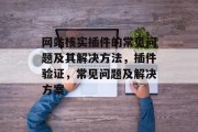 网站核实插件的常见问题及其解决方法，插件验证，常见问题及解决方案