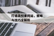 打造高权重网站，策略与技巧全解析