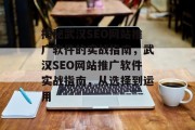 揭秘武汉SEO网站推广软件的实战指南，武汉SEO网站推广软件实战指南，从选择到运用