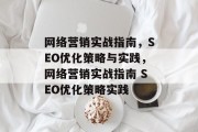 网络营销实战指南，SEO优化策略与实践，网络营销实战指南 SEO优化策略实践