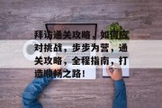 拜访通关攻略,如何应对挑战,步步为营,通关攻略,全程指南,打造顺畅之路!