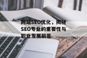 网站SEO优化，揭秘SEO专业的重要性与职业发展前景