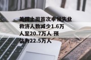 美国上周首次申领失业救济人数减少1.6万人至20.7万人 预估为22.5万人