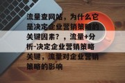 流量查网站，为什么它是决定企业营销策略的关键因素？，流量+分析-决定企业营销策略关键，流量对企业营销策略的影响