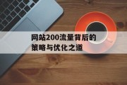 网站200流量背后的策略与优化之道