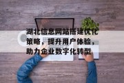 湖北信息网站搭建优化策略，提升用户体验，助力企业数字化转型