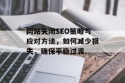 网站关闭SEO策略与应对方法，如何减少损失，确保平稳过渡