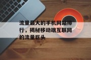 流量最大的手机网站排行，揭秘移动端互联网的流量巨头