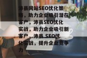 沛县网站SEO优化策略，助力企业吸引潜在客户，沛县SEO优化实战，助力企业吸引新客户，沛县 SEO优化实战，提升企业竞争力