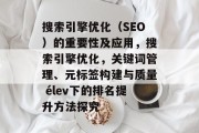 搜索引擎优化（SEO）的重要性及应用，搜索引擎优化，关键词管理、元标签构建与质量 élev下的排名提升方法探究