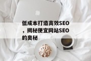 低成本打造高效SEO，揭秘便宜网站SEO的奥秘
