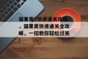 猫里奥5快速通关攻略,猫里奥快速通关全攻略,一招教你轻松过关!