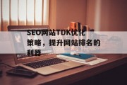 SEO网站TDK优化策略，提升网站排名的利器