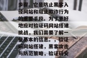 验证码网站搭建是许多在线交易中需要完成的步骤。它是防止黑客入侵网站和阻止欺诈行为的重要手段。为了更好地应对验证码网站搭建挑战，我们需要了解一些基本的信息。，验证码网站搭建，黑客攻击与防范策略，验证码安全防护，解析与应对指南