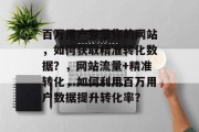 百万用户登录你的网站，如何获取精准转化数据？，网站流量+精准转化，如何利用百万用户数据提升转化率？
