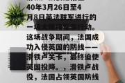 滑铁卢战役是指在1940年3月26日至4月8日英法联军进行的一场大规模军事行动。这场战争期间，法国成功入侵英国的防线——滑铁卢关卡，最终迫使英国投降。，滑铁卢战役，法国占领英国防线！