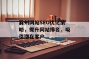 滁州网站SEO优化策略，提升网站排名，吸引潜在客户