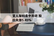宜人智科盘中异动 股价大涨5.49%
