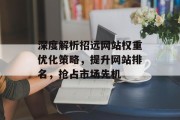 深度解析招远网站权重优化策略，提升网站排名，抢占市场先机