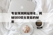 专业预测网站排名，揭秘SEO优化背后的秘密
