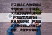 开发语言在大流量网站中的应用，开发语言在大流量网站中应用实战: 开发语言流量网站优化策略详解，开发语言大流量网站应用实战解析，流量优化策略
