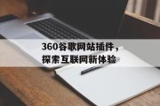 360谷歌网站插件，探索互联网新体验