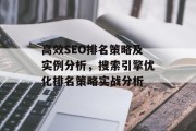 高效SEO排名策略及实例分析，搜索引擎优化排名策略实战分析