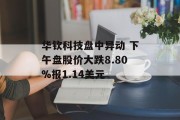 华钦科技盘中异动 下午盘股价大跌8.80%报1.14美元