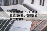 小米游戏盒子，打造极致游戏体验，引领智能娱乐新潮流