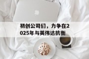 初创公司们，力争在2025年与英伟达抗衡