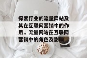 探索行业的流量网站及其在互联网营销中的作用，流量网站在互联网营销中的角色及影响