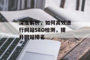 深度解析，如何高效进行网站SEO检测，提升网站排名