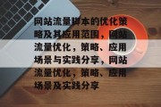 网站流量脚本的优化策略及其应用范围，网站流量优化，策略、应用场景与实践分享，网站流量优化，策略、应用场景及实践分享