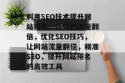 利用SEO技术提升网站排名，让你的流量翻倍，优化SEO技巧，让网站流量翻倍，精准SEO，提升网站排名的高效工具
